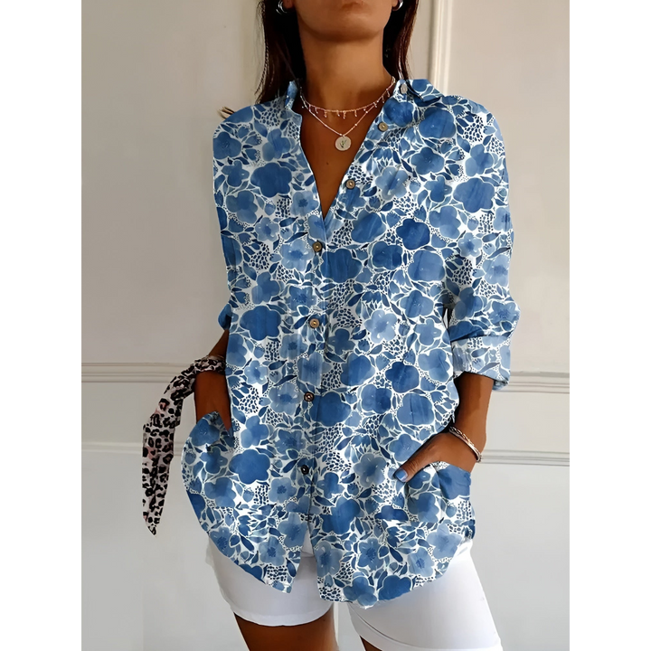 Women's Long-Sleeved Button-Down Shirt | Elegant and Versatile