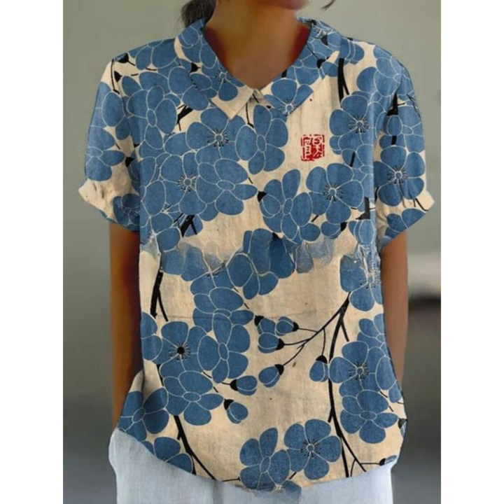 Women's Vintage Flower Pattern Blouse | Casual