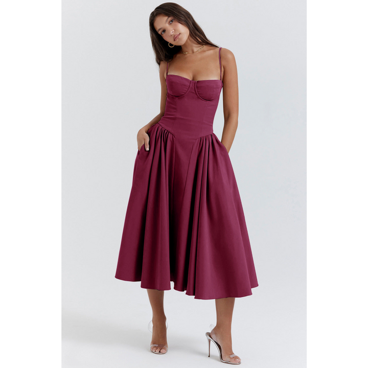 Midi Dress for Women | Sculpted Waist Romance