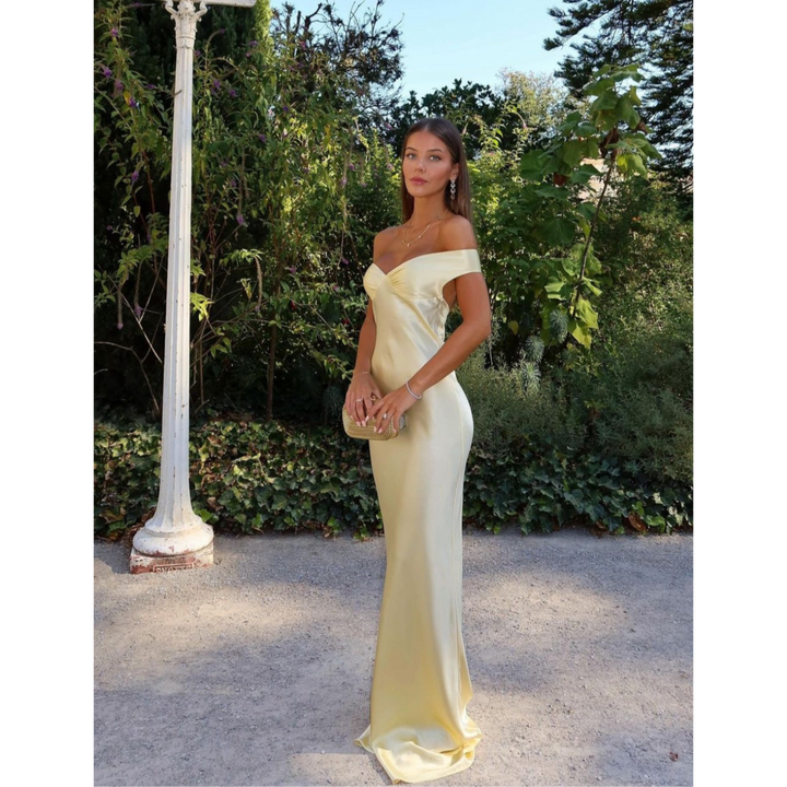 Backless Maxi Dress for Women | Satin Elegance