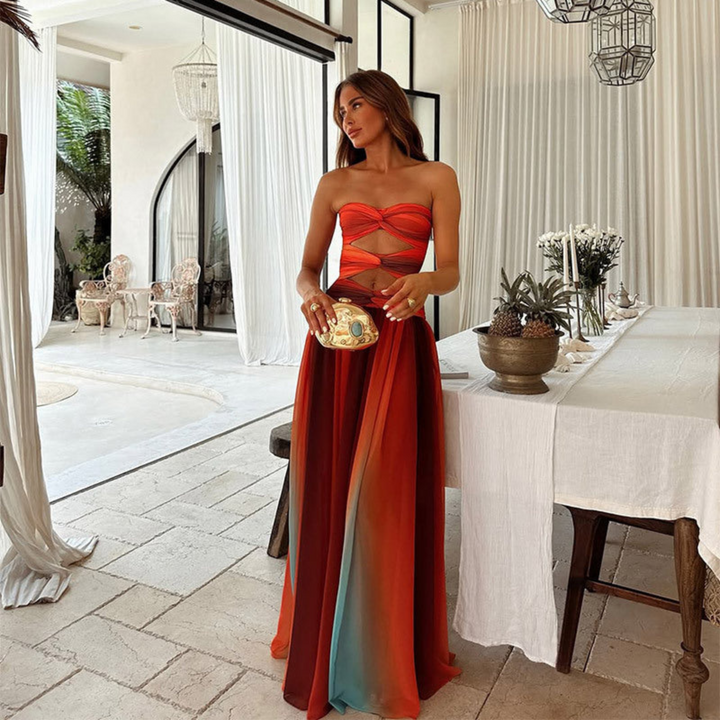 Strapless Maxi Dress for Women | A-Line Fit