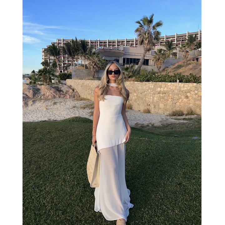 Women’s Wedding Dress | Strapless Asymmetrical Maxi