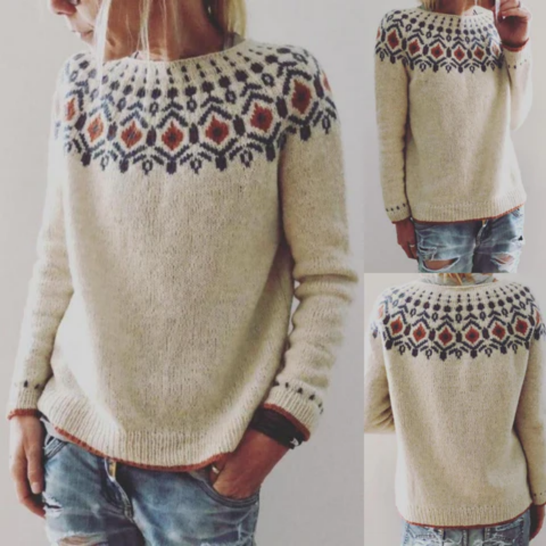 Women’s Patterned Sweater | Cozy Comfort with Timeless Style