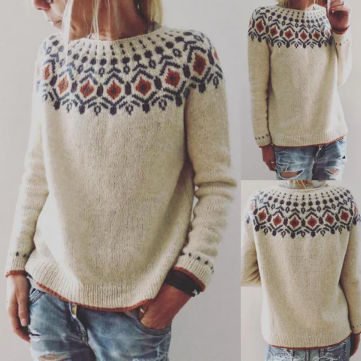 Women’s Patterned Sweater | Cozy Comfort with Timeless Style