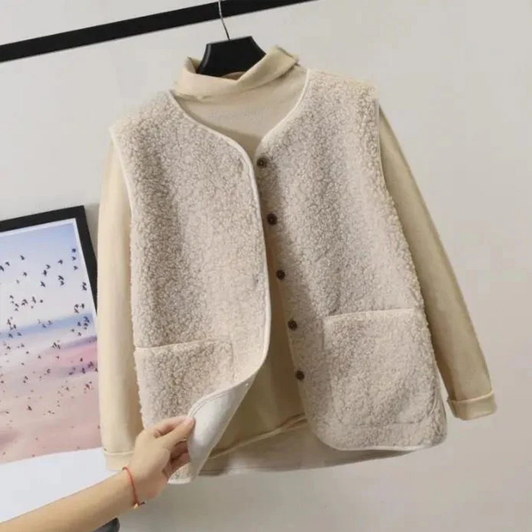Women’s Plush Fleece Vest | Cozy Layer | Casual Warmth