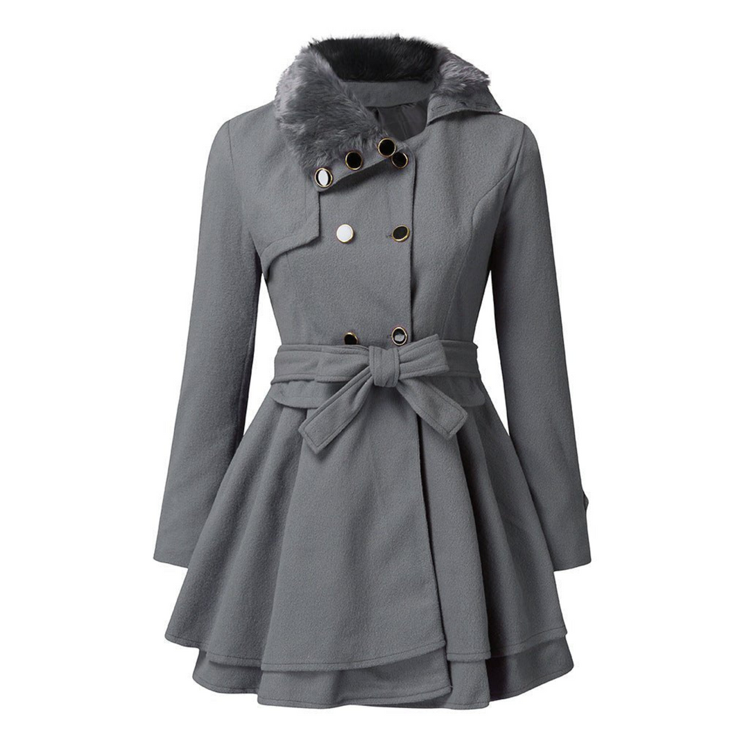 Women’s Blend Coat | Faux Fur Collar | Elegant Fit