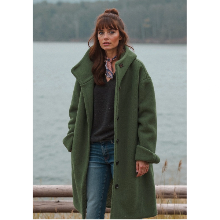 Women's Oversized Hooded Coat | Warm Thick Fabric for Winter Layering