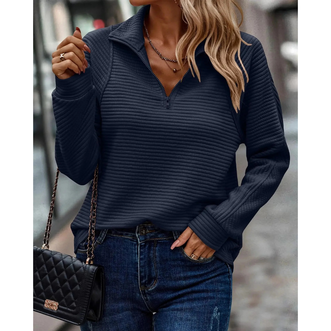 Women’s Half-Zip Sweatshirt | Relaxed Fit | Structured Style