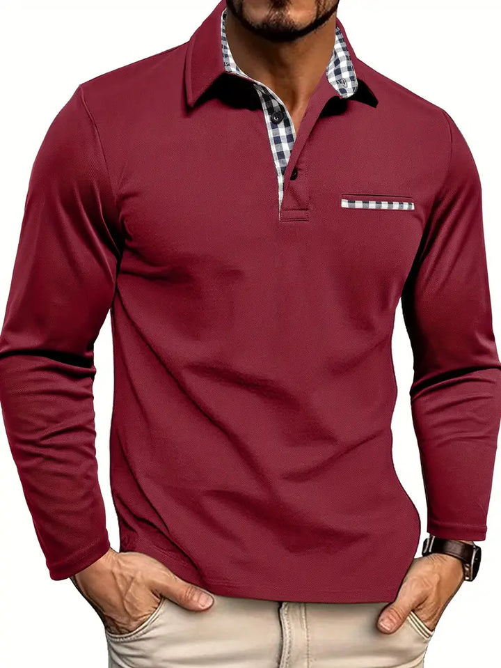 Long Sleeve Polo Shirt for Men