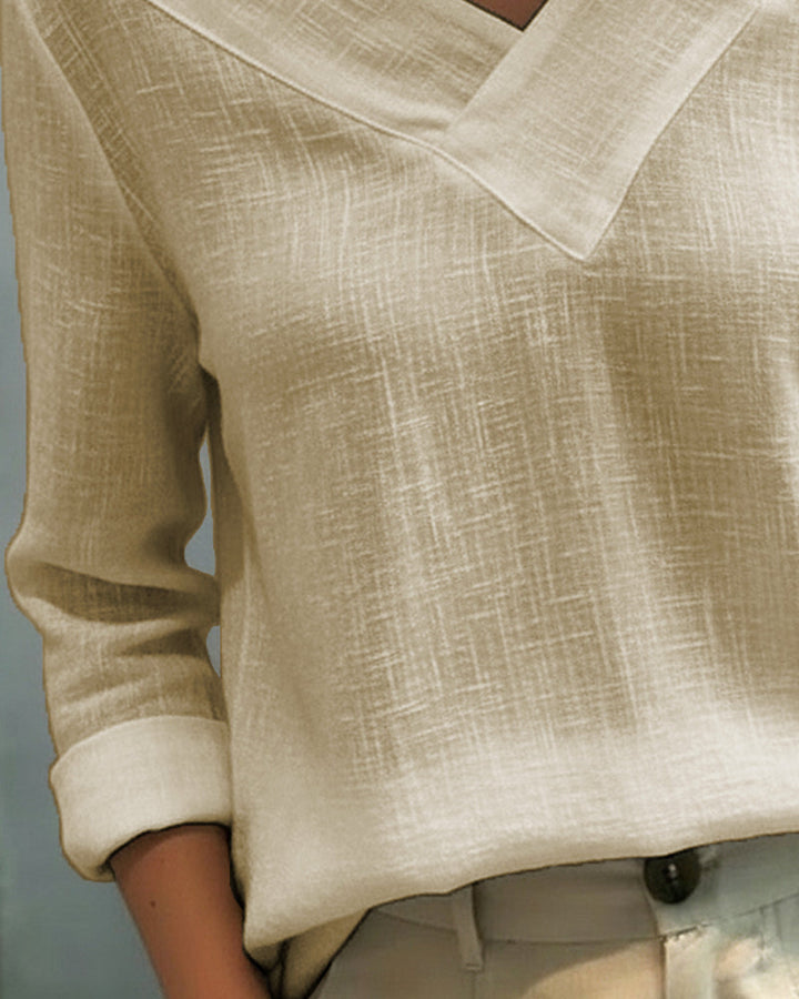 Women's Asymmetric V-Neck Top
