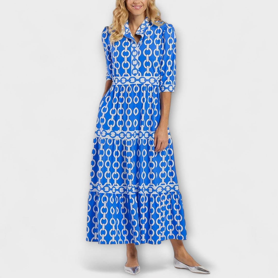 Women's Chain Pattern Midi Dress