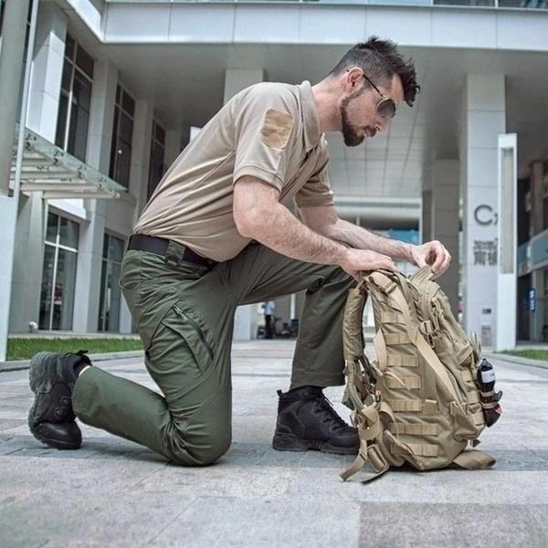 Outdoor Cargo Trousers with Flexible Design for Men
