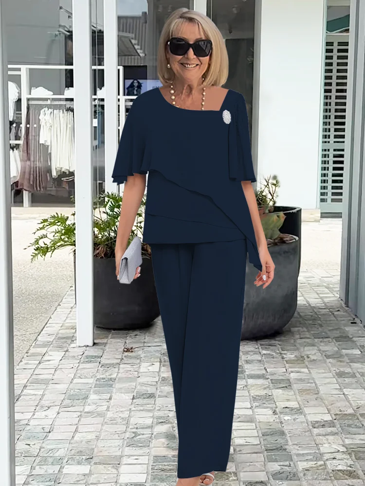 Olivia | Women's Formal Two Piece Set with Overlay Top