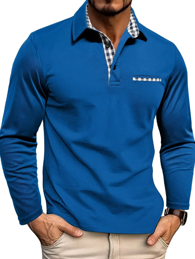 Long Sleeve Polo Shirt for Men