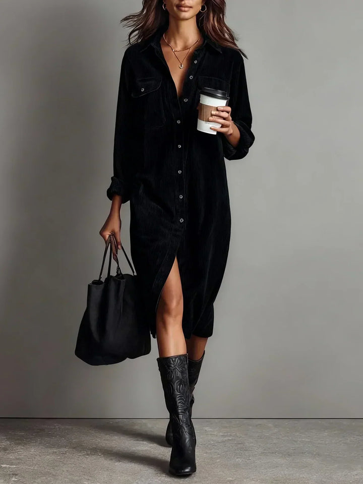Women's Flared Hem Midi Dress