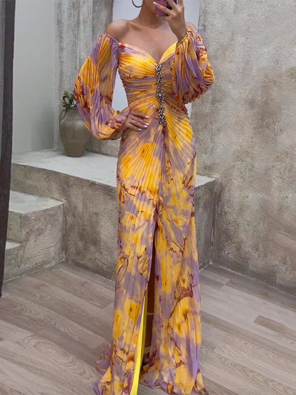 Women's Lace V-Neck Wedding Maxi Dress