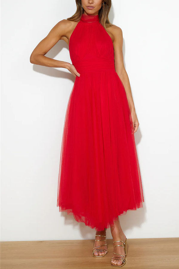 Women's Tulle Wedding Maxi Dress