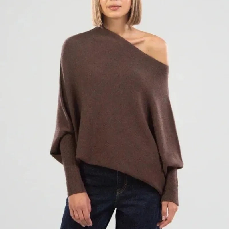 Women's Off Shoulder Long Sleeve Sweater