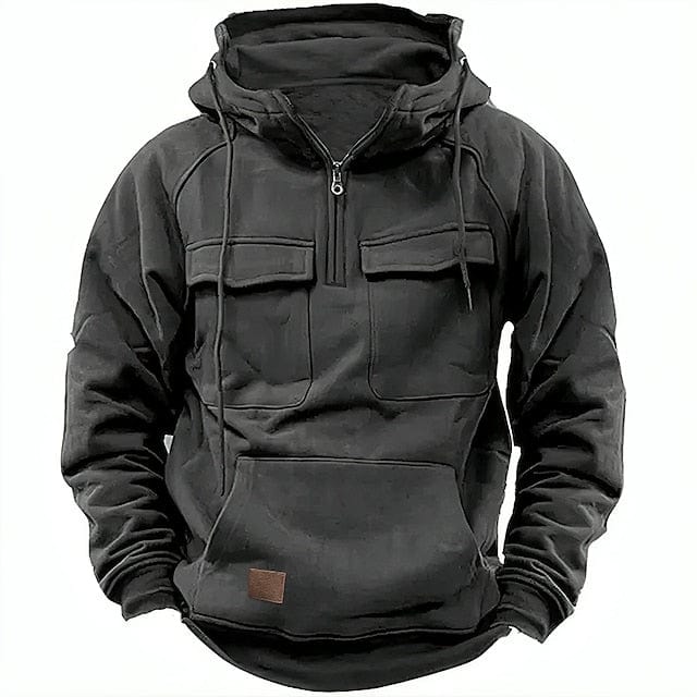 Classic Hooded Sweater with Clean Casual Design for Men