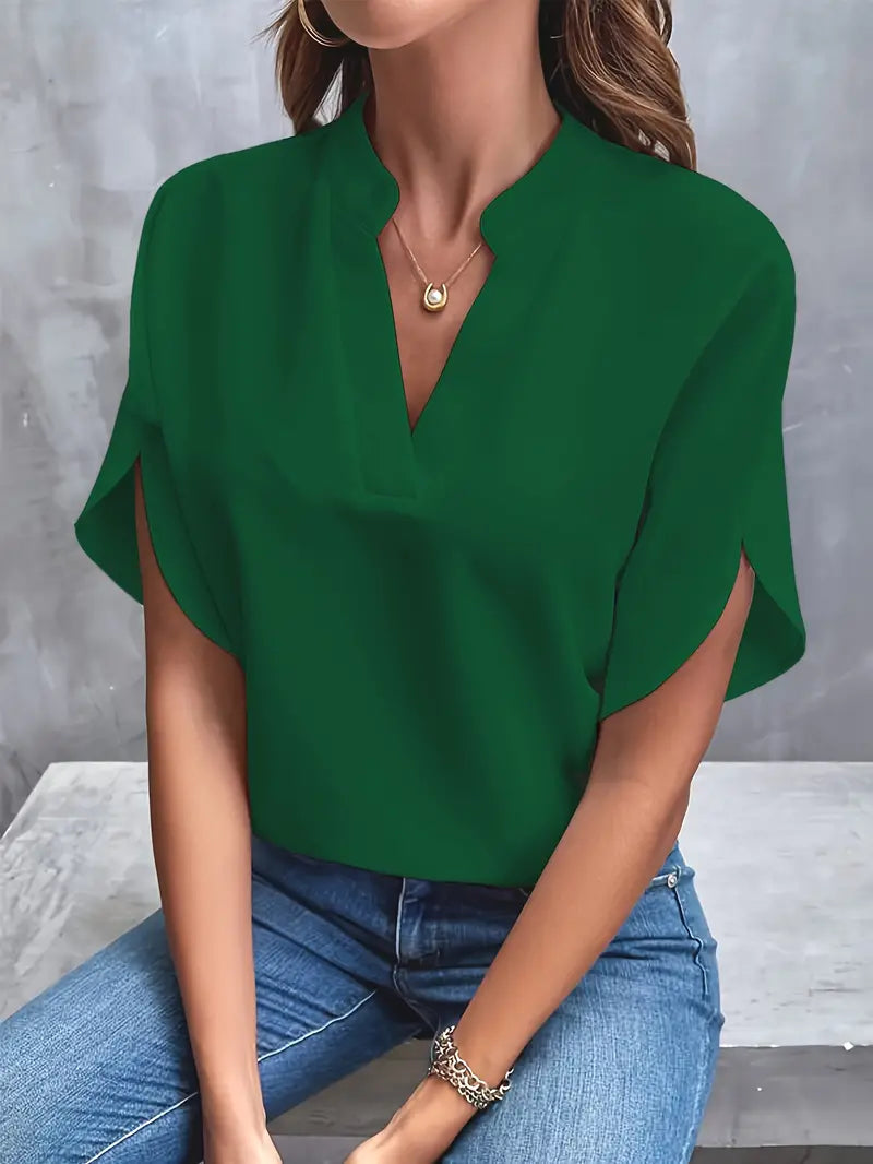 V Neck Blouse for Women