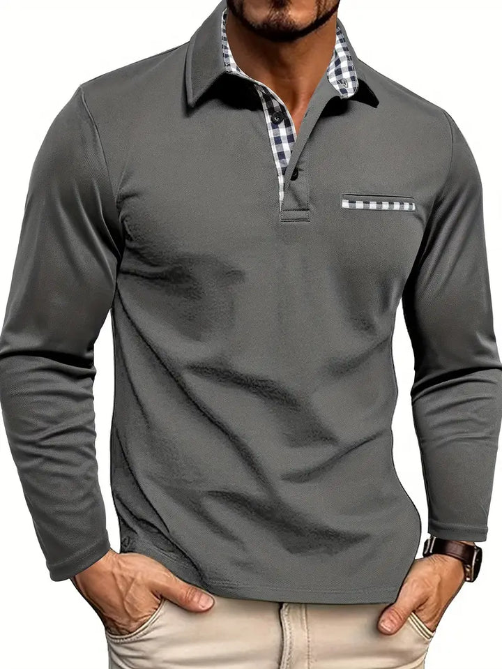 Long Sleeve Polo Shirt for Men