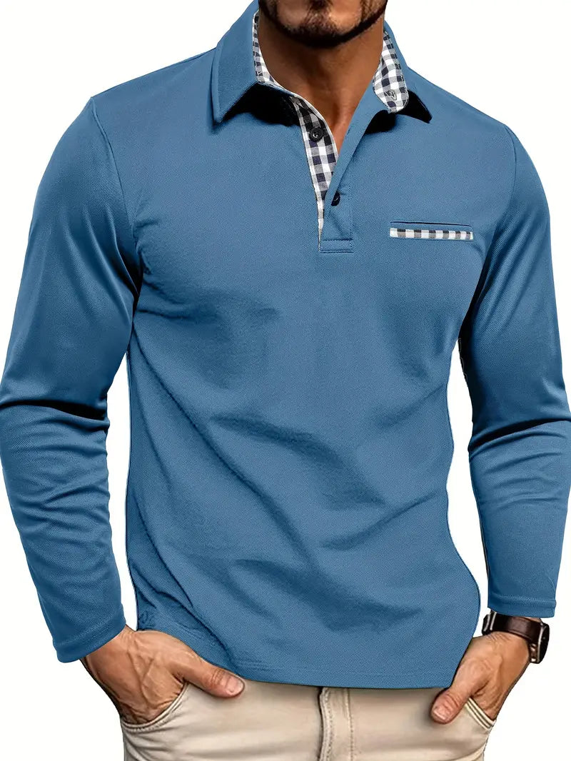 Long Sleeve Polo Shirt for Men