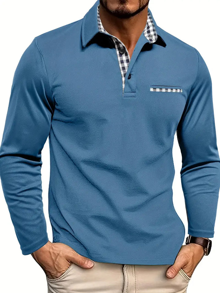 Long Sleeve Polo Shirt for Men