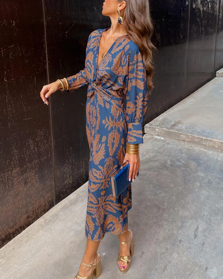 Women's Long Sleeve Occasion Maxi Dress