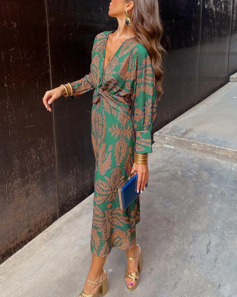 Women's Long Sleeve Occasion Maxi Dress