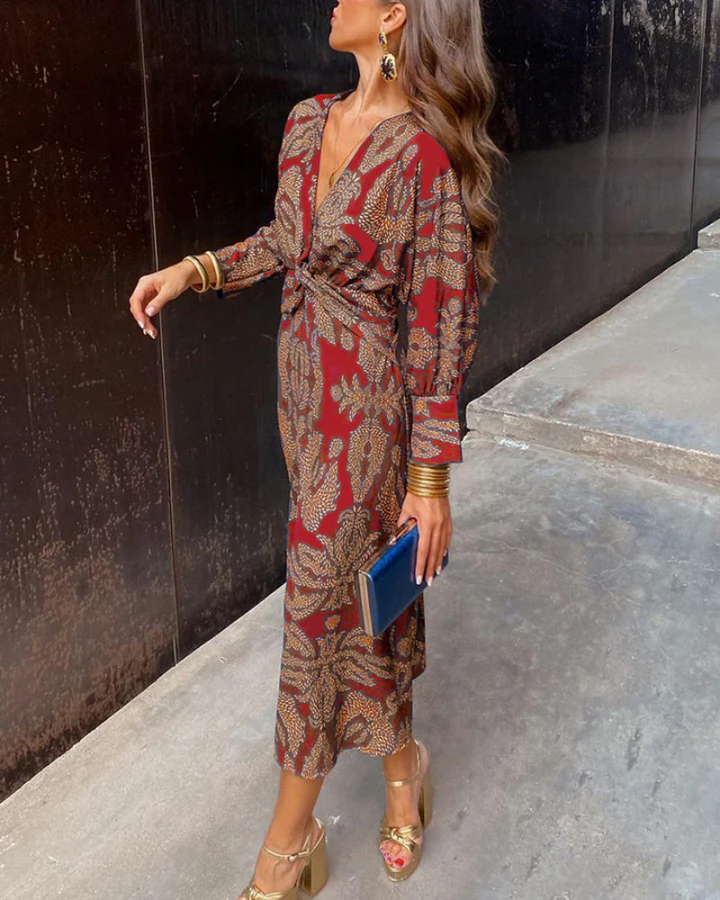 Women's Long Sleeve Occasion Maxi Dress