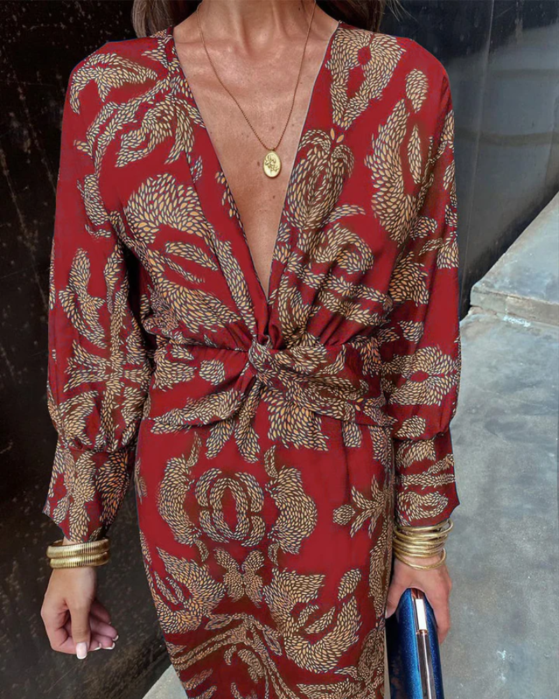 Women's Long Sleeve Occasion Maxi Dress