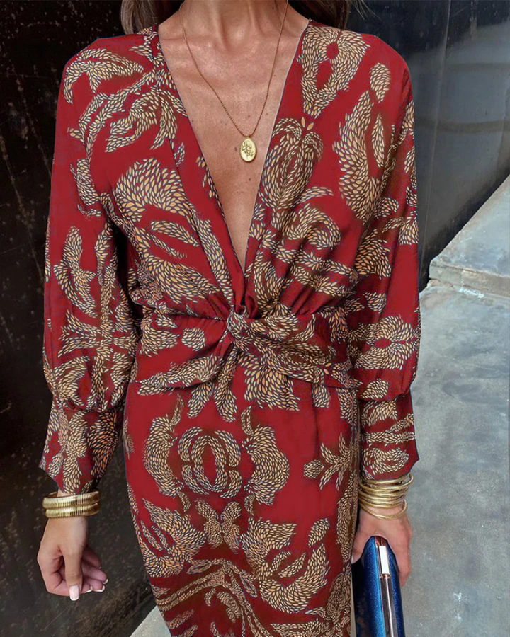 Women's Long Sleeve Occasion Maxi Dress
