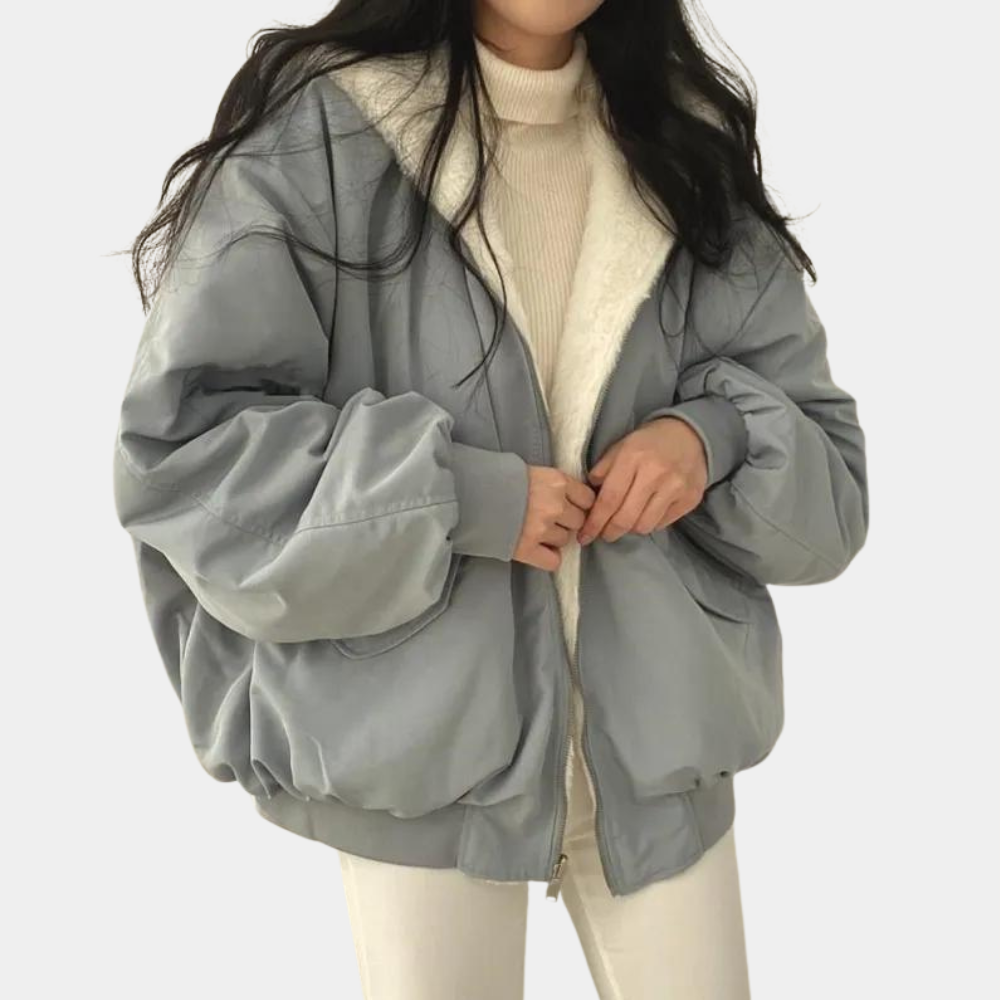 Oversized Winter Jacket with Relaxed Silhouette for Women