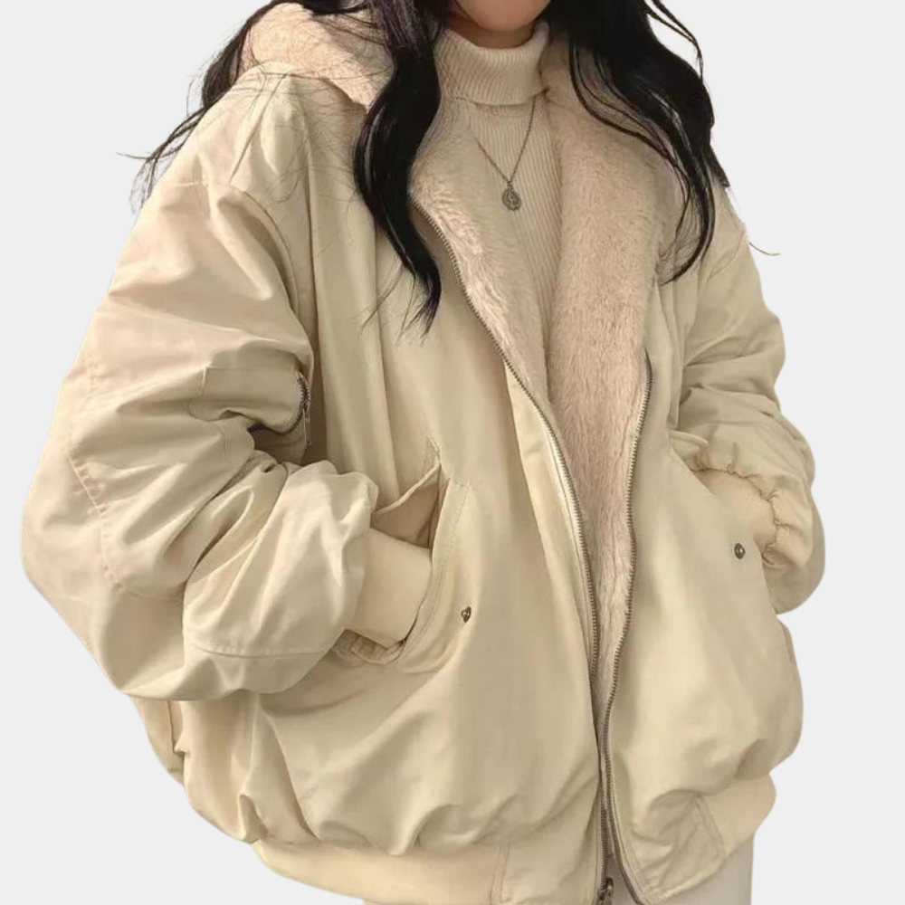 Oversized Winter Jacket with Relaxed Silhouette for Women