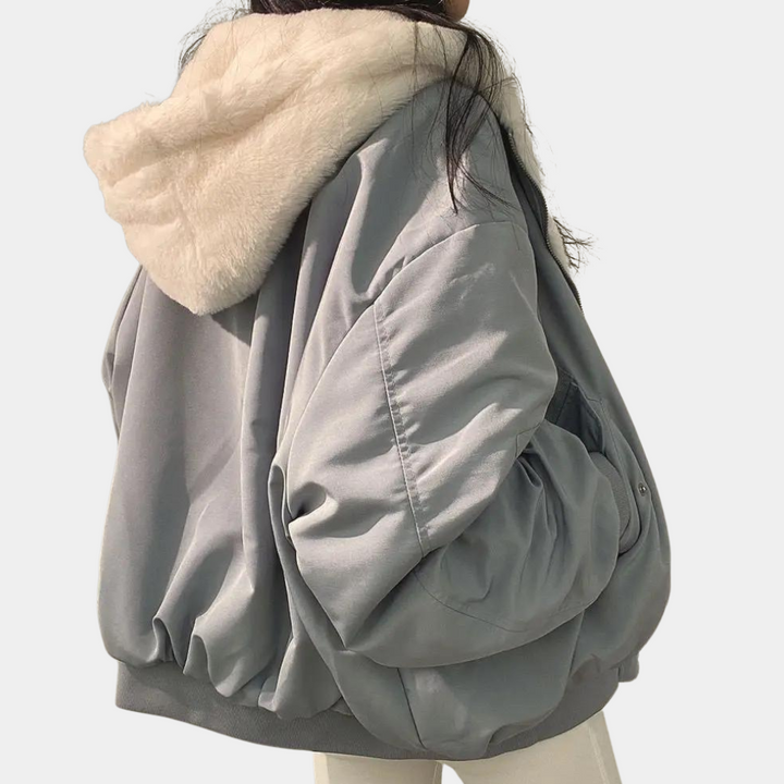 Oversized Winter Jacket with Relaxed Silhouette for Women