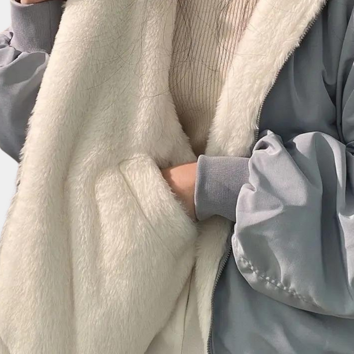 Oversized Winter Jacket with Relaxed Silhouette for Women