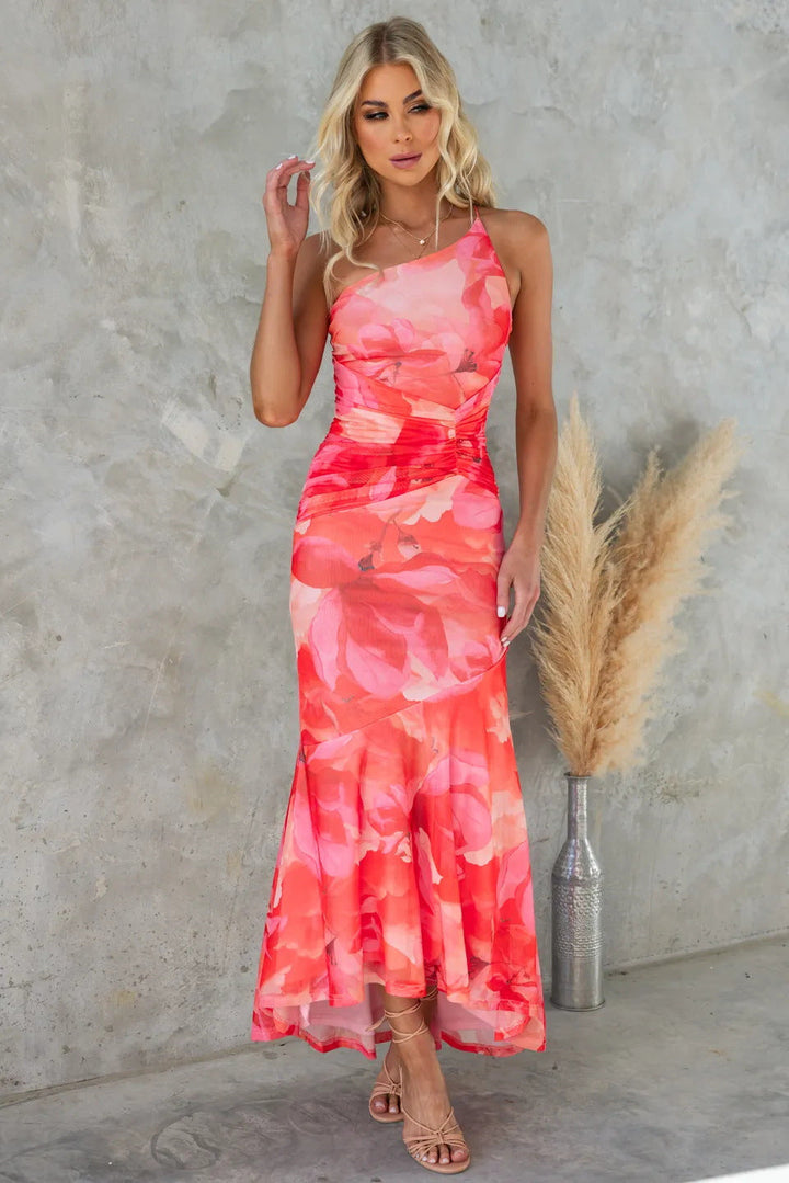 Women's Bloom Print Wedding Guest Maxi Dress