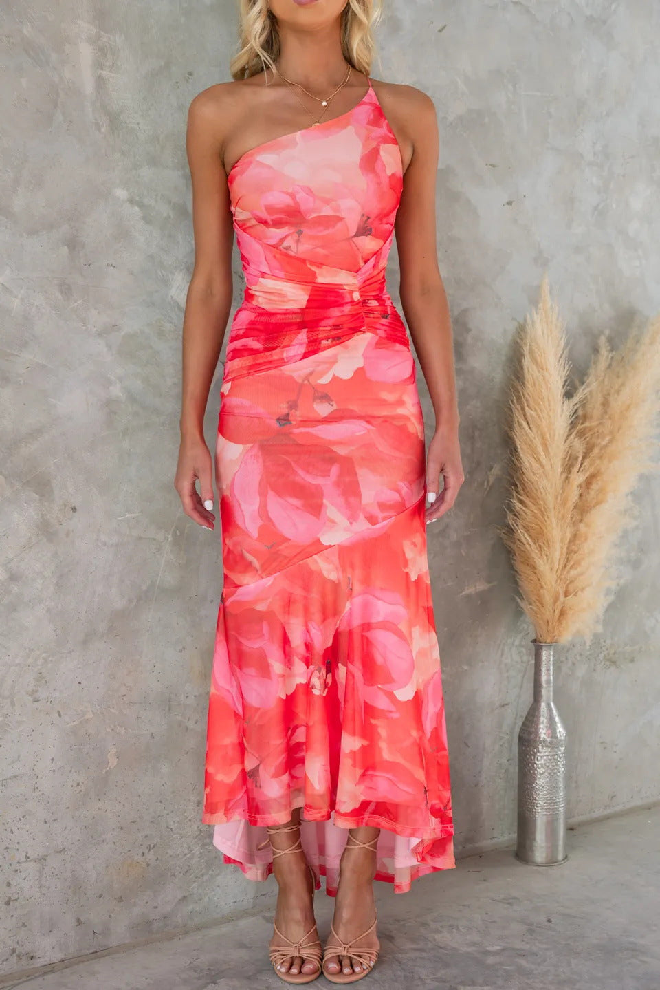 Women's Pleated Wedding Maxi Dress