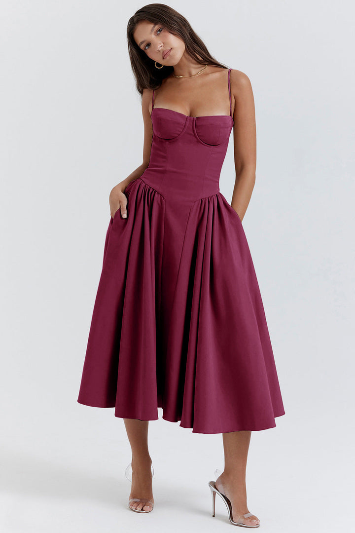 Women's Evening Wedding Midi Dress