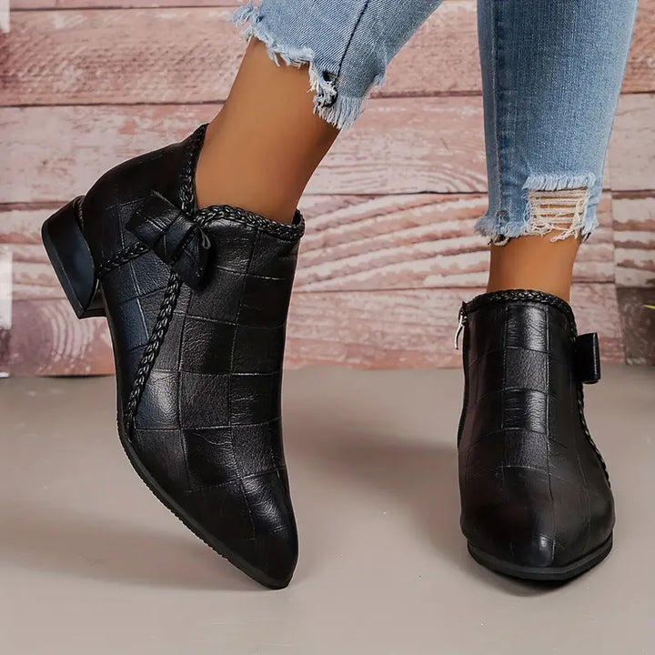 Ankle Boots with Low Heel and Clean Silhouette for Women