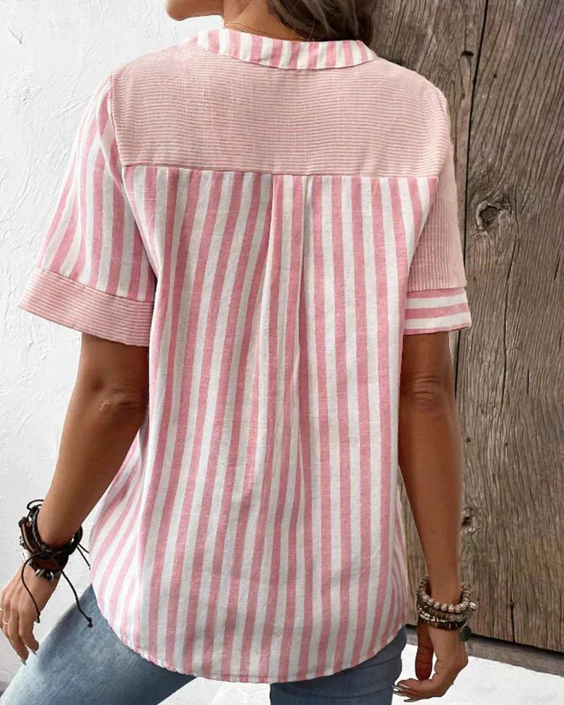 Women's Striped Soft Blouse