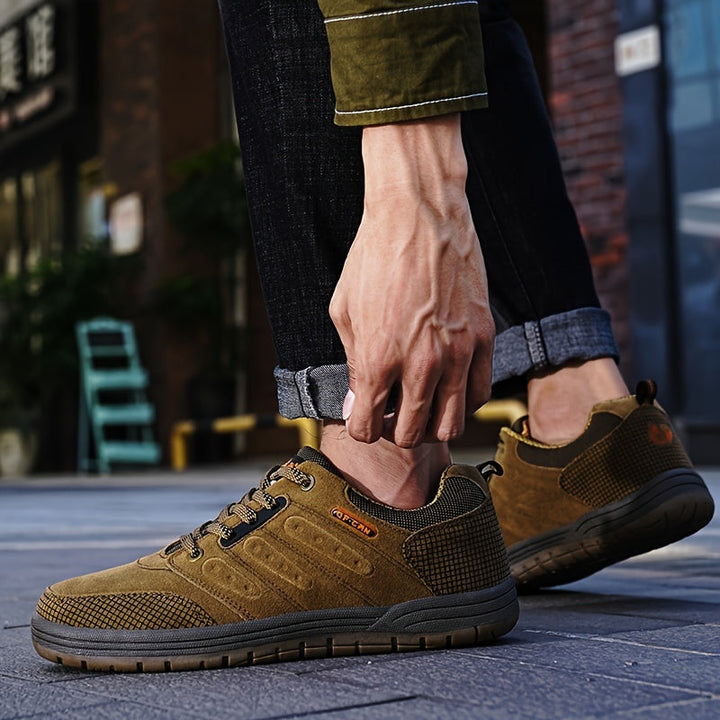Lace Up Hiking Shoes with Structured Design for Men