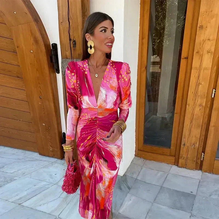Women's Wrap Maxi Dress for Weddings