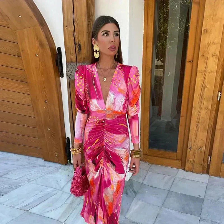Women's Wrap Maxi Dress for Weddings