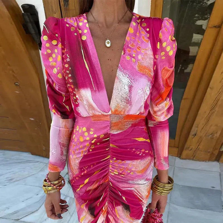 Women's Wrap Maxi Dress for Weddings