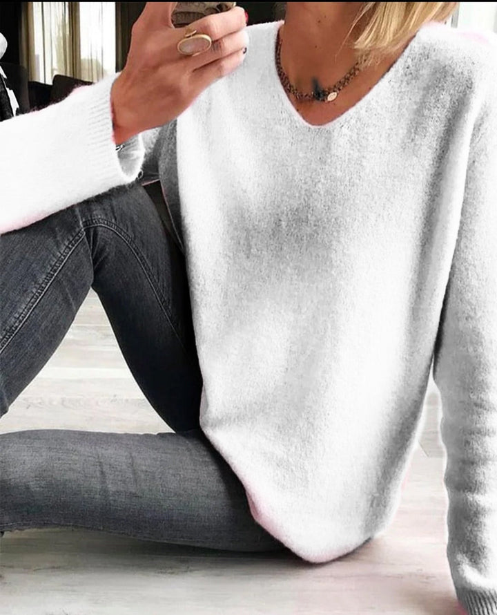 Women's V-Neck Long Sleeve Sweater