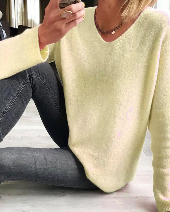 Women's V-Neck Long Sleeve Sweater