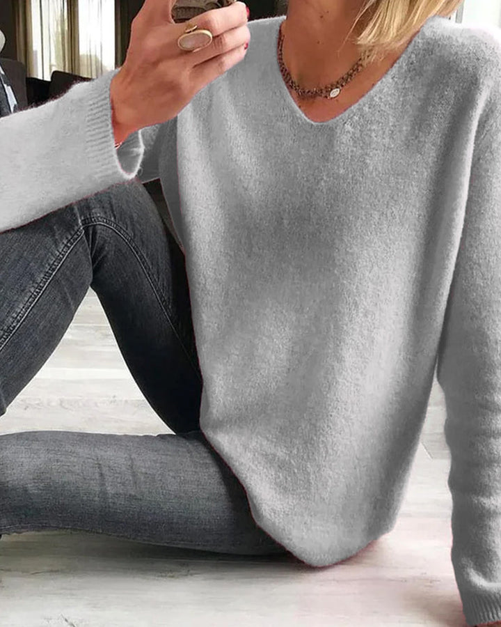 Women's V-Neck Long Sleeve Sweater