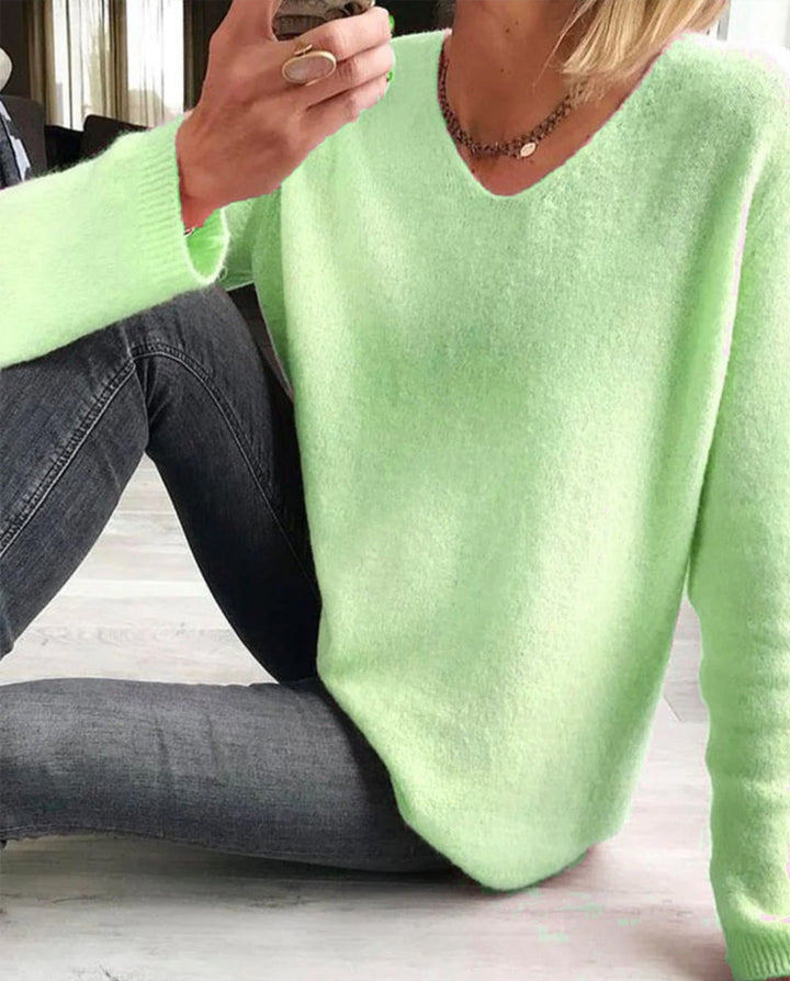 Women's V-Neck Long Sleeve Sweater