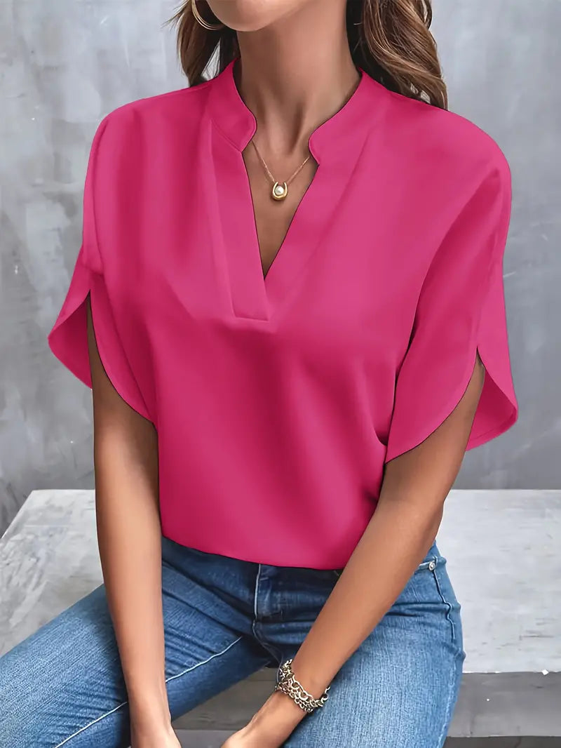 V Neck Blouse for Women